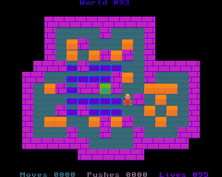 BoxWorld - stage ninety-three at beginning BoxWorld stage 93 - initial position.