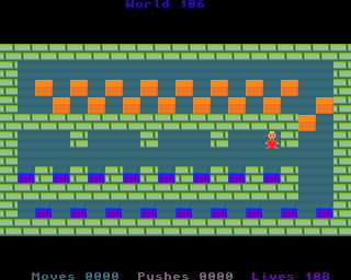 BoxWorld - stage one hundred and six at beginning BoxWorld stage 106 - initial position.