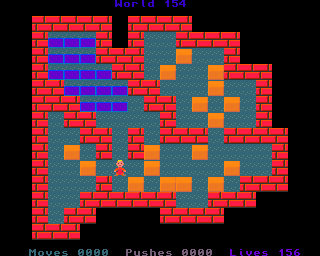 BoxWorld - stage one hundred and fifty-four at beginning BoxWorld stage 154 - initial position.