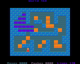 BoxWorld - stage one hundred and sixty-eight at beginning BoxWorld stage 168 - initial position.