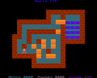 BoxWorld - stage one hundred and seventy at beginning BoxWorld stage 170 - initial position.