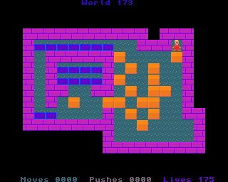 BoxWorld - stage one hundred and seventy-three at beginning BoxWorld stage 173 - initial position.