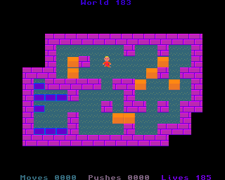 BoxWorld - stage one hundred and eighty-three at beginning BoxWorld stage 183 - initial position.
