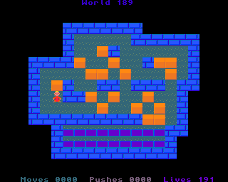 BoxWorld - stage one hundred and eighty-nine at beginning BoxWorld stage 189 - initial position.