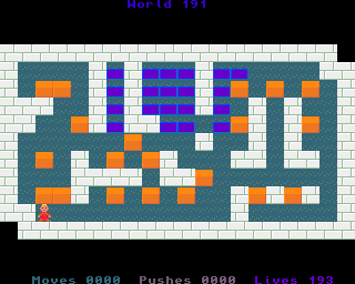 BoxWorld - stage one hundred and ninety-one at beginning BoxWorld stage 191 - initial position.