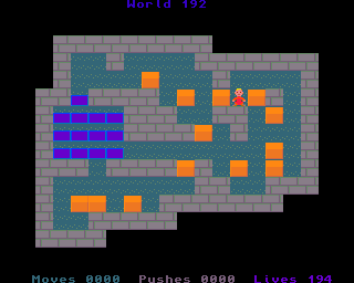 BoxWorld - stage one hundred and ninety-two at beginning BoxWorld stage 192 - initial position.
