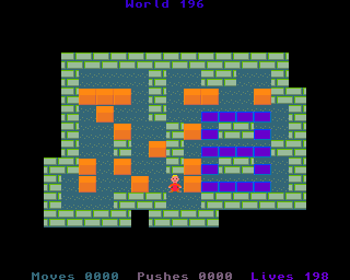 BoxWorld - stage one hundred and ninety-six at beginning BoxWorld stage 196 - initial position.