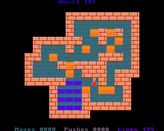 BoxWorld - stage one hundred and ninety-seven at beginning BoxWorld stage 197 - initial position.