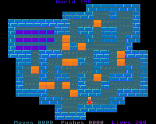 BoxWorld - stage one hundred and ninety-eight at beginning BoxWorld stage 198 - initial position.