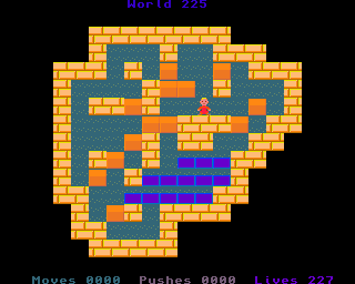 BoxWorld - stage two hundred and twenty-five at beginning BoxWorld stage 225 - initial position.