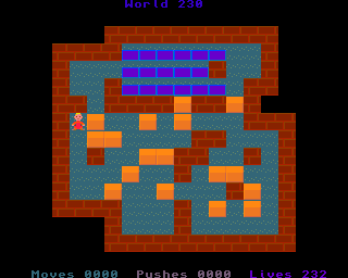 BoxWorld - stage two hundred and thirty at beginning BoxWorld stage 230 - initial position.