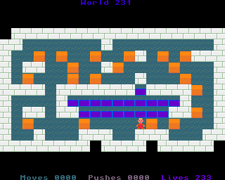BoxWorld - stage two hundred and thirty-one at beginning BoxWorld stage 231 - initial position.