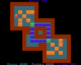 BoxWorld - stage two hundred and fourty at beginning BoxWorld stage 240 - initial position.