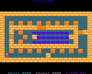 BoxWorld - stage two hundred and fourty-five at beginning BoxWorld stage 245 - initial position.