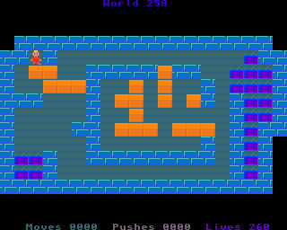 BoxWorld - stage two hundred and fifty-eight at beginning BoxWorld stage 258 - initial position.