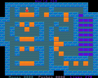 BoxWorld - stage two hundred and sixty-eight at beginning BoxWorld stage 268 - initial position.