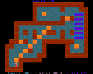 BoxWorld - stage two hundred and seventy at beginning BoxWorld stage 270 - initial position.