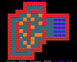 BoxWorld - stage two hundred and seventy-four at beginning BoxWorld stage 274 - initial position.