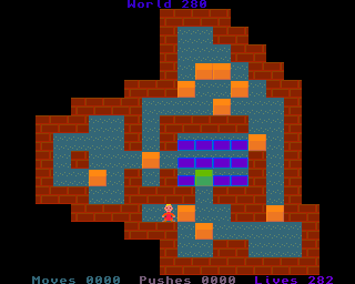 BoxWorld - stage two hundred and eighty at beginning BoxWorld stage 280 - initial position.