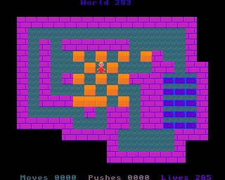 BoxWorld - stage two hundred and eighty-three at beginning BoxWorld stage 283 - initial position.