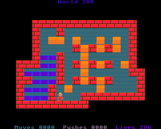 BoxWorld - stage two hundred and eighty-four at beginning BoxWorld stage 284 - initial position.