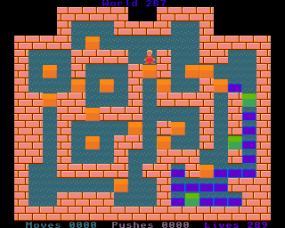 BoxWorld - stage two hundred and eighty-seven at beginning BoxWorld stage 287 - initial position.
