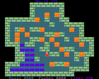 BoxWorld - stage two hundred and ninety-six at beginning BoxWorld stage 296 - initial position.