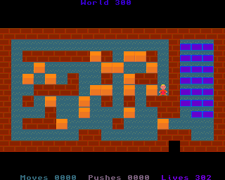 BoxWorld - stage three hundred at beginning BoxWorld stage 300 - initial position.