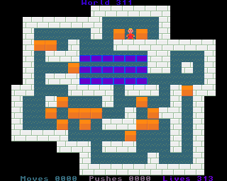 BoxWorld - stage three hundred and eleven at beginning BoxWorld stage 311 - initial position.