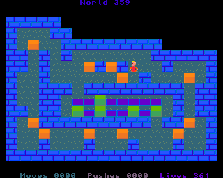 BoxWorld - stage three hundred and fifty-nine at beginning BoxWorld stage 359 - initial position.