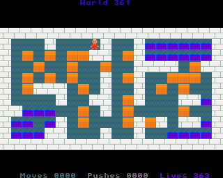 BoxWorld - stage three hundred and sixty-one at beginning BoxWorld stage 361 - initial position.
