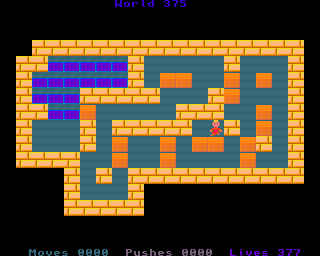 BoxWorld - stage three hundred and seventy-five at beginning BoxWorld stage 375 - initial position.