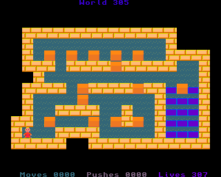 BoxWorld - stage three hundred and five at beginning BoxWorld stage 305 - initial position.