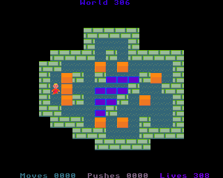 BoxWorld - stage three hundred and six at beginning BoxWorld stage 306 - initial position.