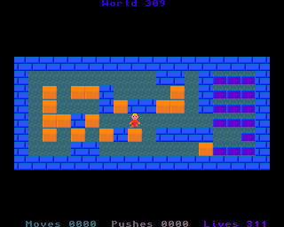 BoxWorld - stage three hundred and nine at beginning BoxWorld stage 309 - initial position.