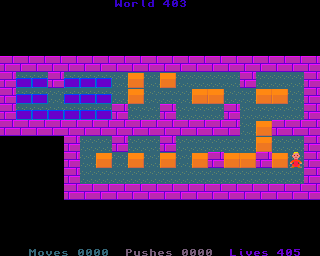 BoxWorld - stage four hundred and three at beginning BoxWorld stage 403 - initial position.