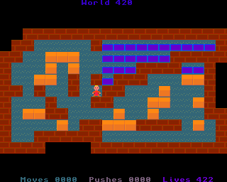 BoxWorld - stage four hundred and twenty at beginning BoxWorld stage 420 - initial position.
