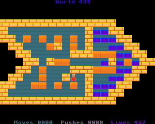 BoxWorld - stage four hundred and thirty-five at beginning BoxWorld stage 435 - initial position.
