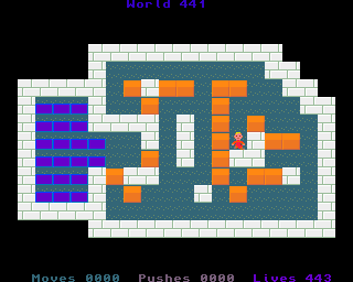 BoxWorld - stage four hundred and fourty-one at beginning BoxWorld stage 441 - initial position.