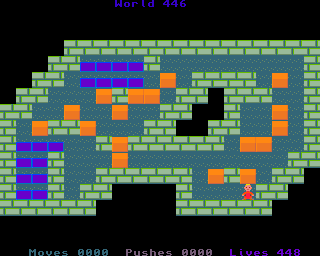 BoxWorld - stage four hundred and fourty-six at beginning BoxWorld stage 446 - initial position.