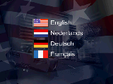 USA Raser game for PlayStation - language selection screen.